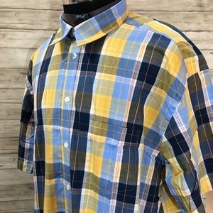 Men NEW Babista Europe s/S Plaid Shirt 2XL n14